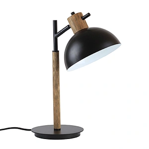Wood and metal table lamp