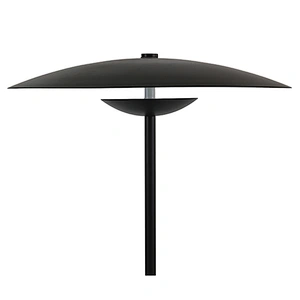 FW-fruitwood finish round metal LED table lamp