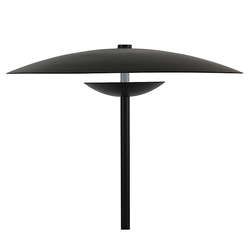 FW-fruitwood finish round metal LED table lamp