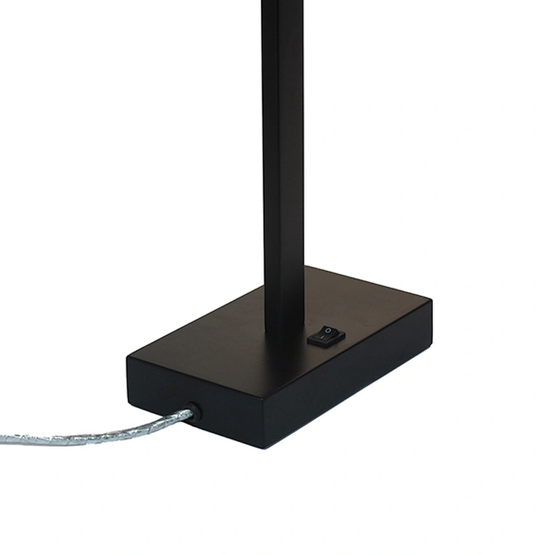 Matte black metal LED table lamp