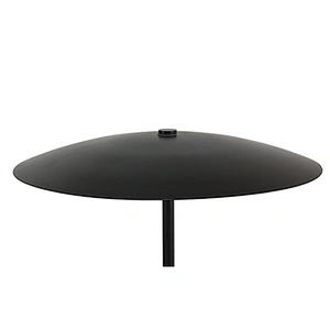 FW-fruitwood finish round metal LED table lamp