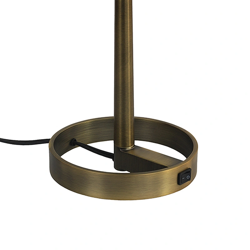Bronze plated taperd metal tube table lamp