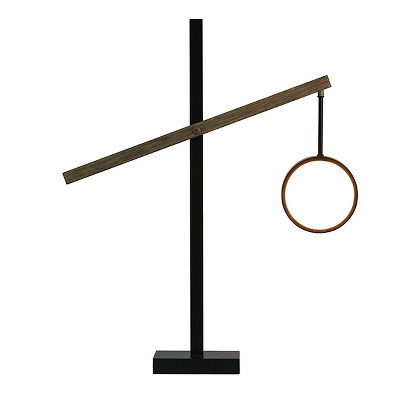 Matte black metal LED table lamp