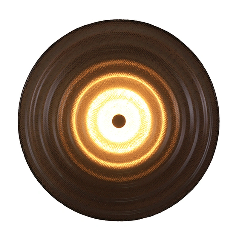 Striped poly material round LED wall lamp