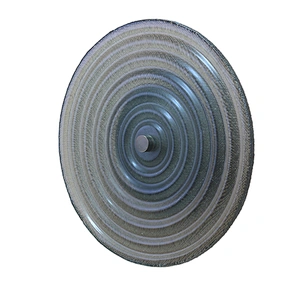 Striped poly material round LED wall lamp