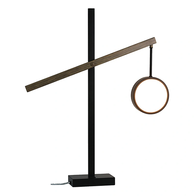 Matte black metal LED table lamp