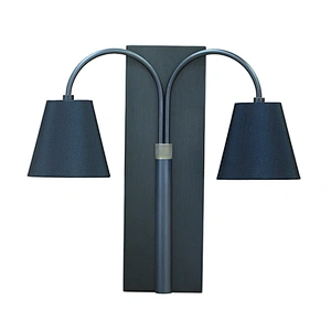Mini shades and dark bronze metal wall lamp