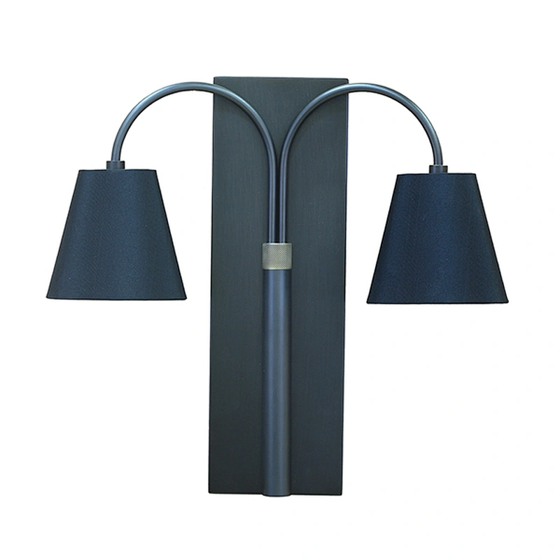 Mini shades and dark bronze metal wall lamp