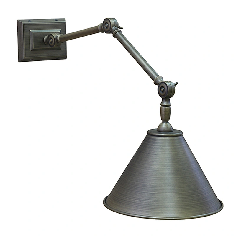 Custom hand painted bronze adjustable metal lamp arms wall lamp