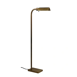 Antique brass metal floor lamp
