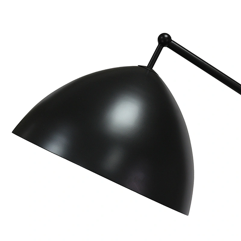 Matte  black metal floor lamp