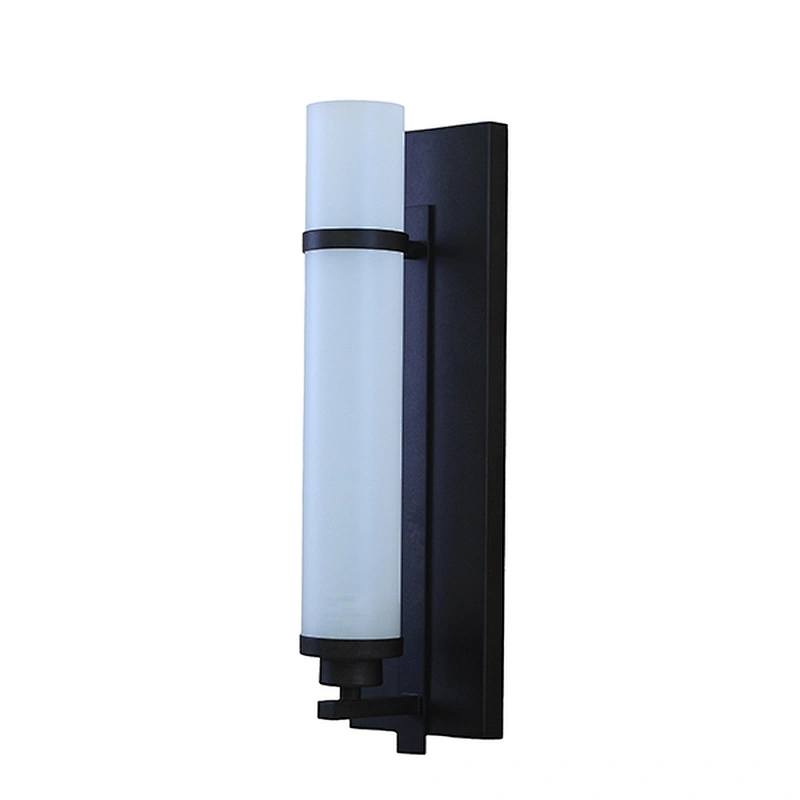 Medium bronze lamp body and acrylic shade wall lamp