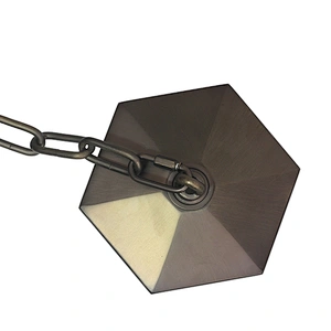 Dark bronze crystal shape metal pendant lamp