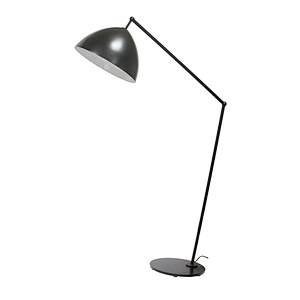 Matte  black metal floor lamp