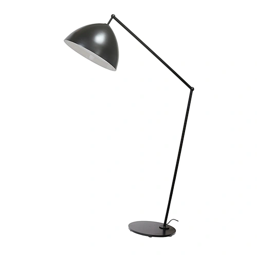 Matte  black metal floor lamp