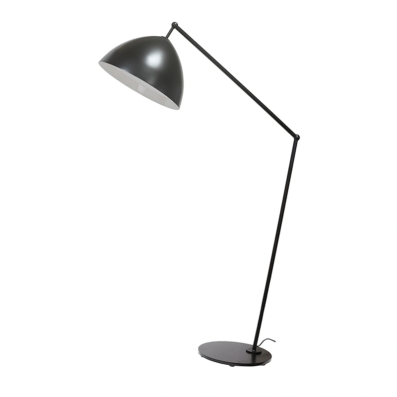 Matte  black metal floor lamp