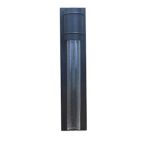 Dark bronze and clear seeded glass shade wall lamp