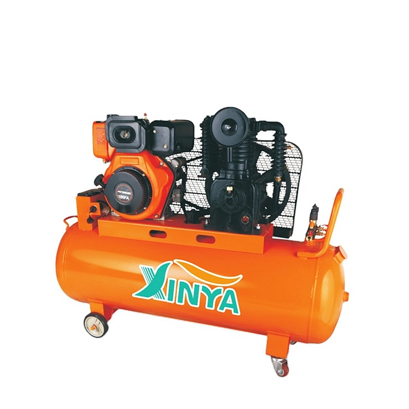 XINYA 10hp 7.5KW portable diesel power belt driven air compressor for sale 200L  (XY1105T-200C)