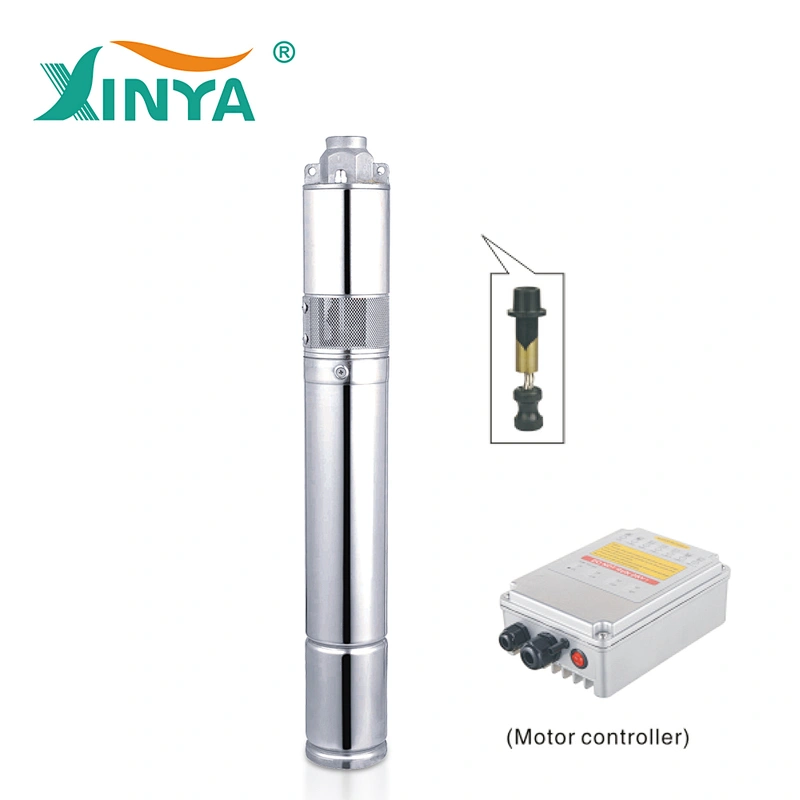 XINYA 0.5kw 48V DC screw submerged pumps solar water pump for agriculture (3SPST1.5/115-D48/500)