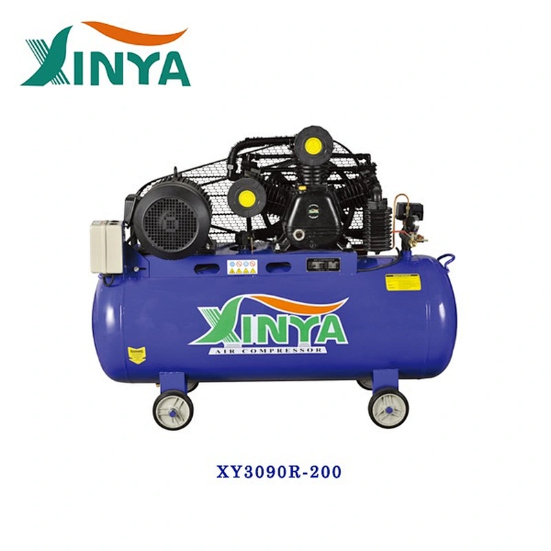 XINYA 10hp 7.5kw 380v piston 2 stage portable 200L belt driven air compressor  (XY3090R-200)