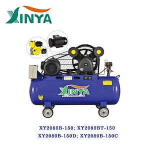 XINYA 5.5hp piston type portable 150L high pressure belt driven air compressor for sale (XY2080BT-150)