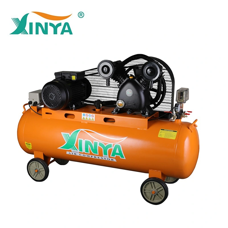XINYA hot sale 65mm piston type portable small 100L tank belt driven air compressor pump  (XY2065BT-100)