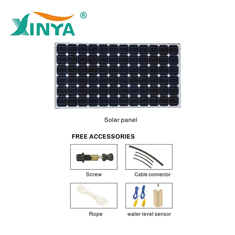 XINYA 24v dc solar submersible water pump for agriculture