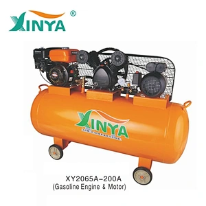 XINYA 230V 200L portable belt driven gasoline engine motor air compressor (XY2065A-200A)