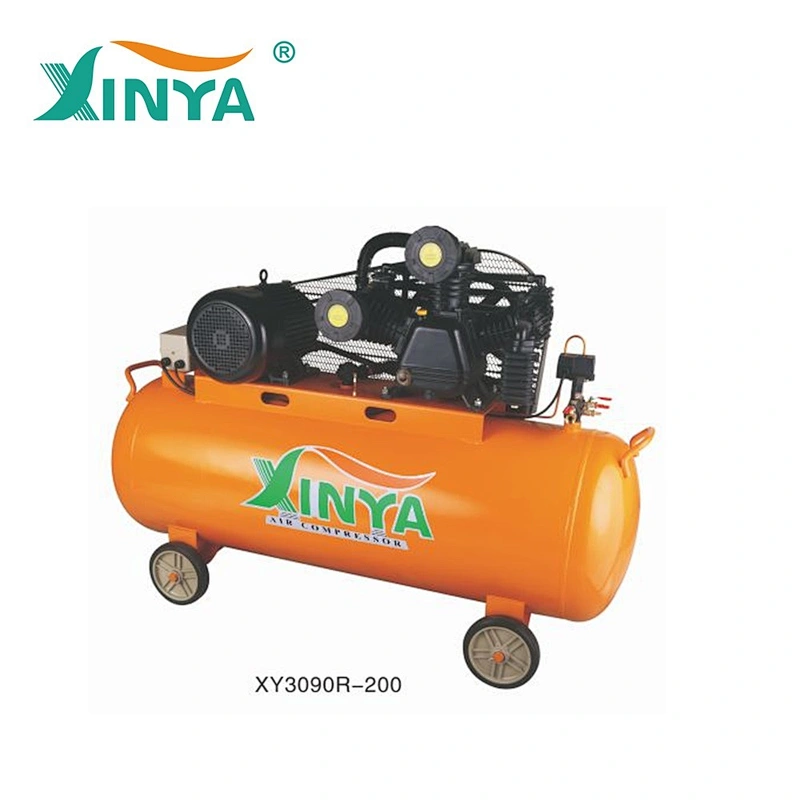 XINYA 10hp 7.5kw 380v piston 2 stage portable 200L belt driven air compressor  (XY3090R-200)