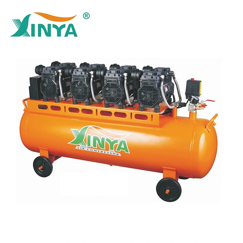 XINYA 8bar 120L 220V/380V 4 motors mute oil free air compressors for Food Industry (XY438-120)