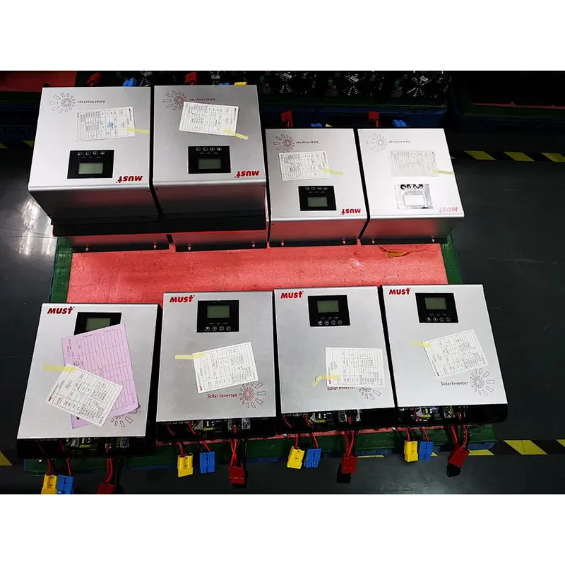 < MUST  solar solar>1KW 2KW DC24V to AC230V Off Grid Solar Inverter With MPPT Solar Controller