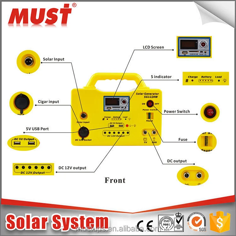10W 20W 30W Outdoor Solar Lighting Kits for Camping
