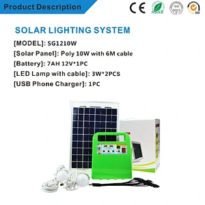 Portable small home 10 w solar lightening system price in pakistan