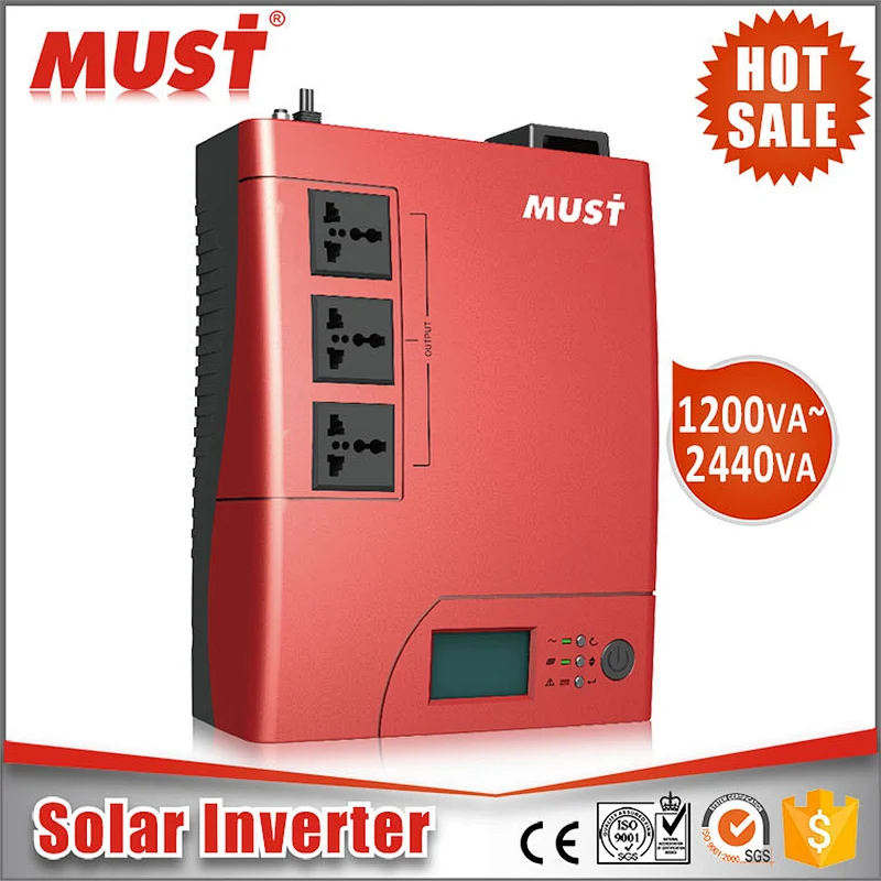 PV1100 PLUS 1.2KVA 2.4KVA Hybrid Solar Inverter DC to AC Solar Power Inverter 12V 24 V solar energy systems