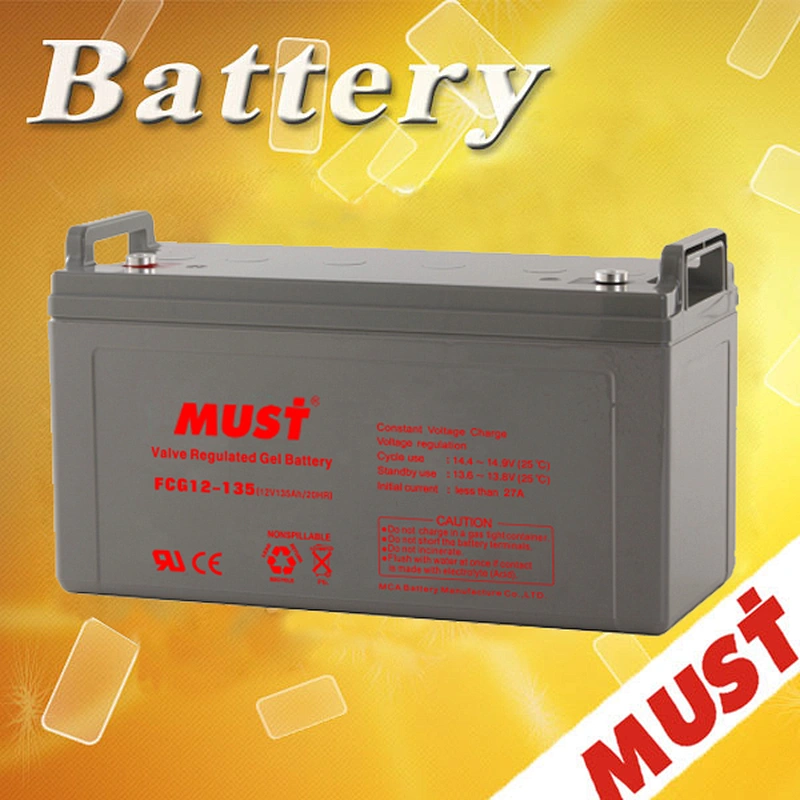 Must Brand Competitive Price 12V 200Ah Gel Sealed Lead Acid Battery for Solar Panel