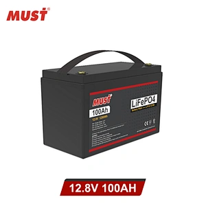 MUST Deep cycle lithuim car battery 12v 100ah lithium iron phosphate battery pack for start-stop system
