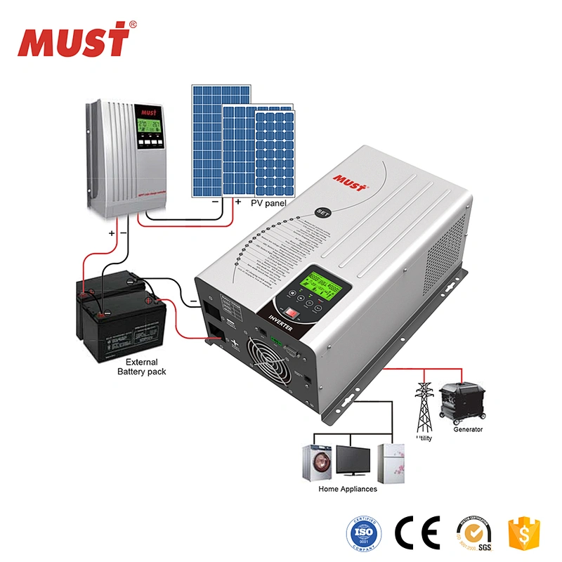 5000W 48V UPS charger inversor electrico 5KW 110v 220v split phase inverter