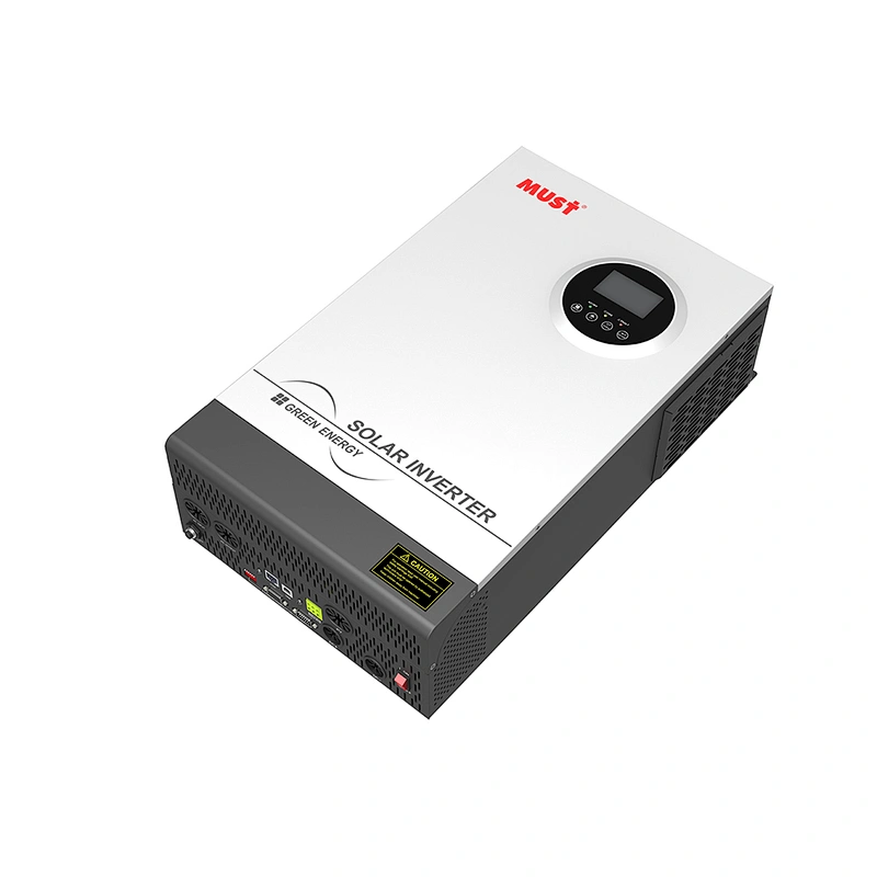 MUST Best selling hybrid solar power inverter 3kw 5.2kw with 80amps MPPT charger inbuilt work without battery