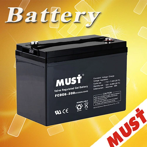 MUST POWER 12v 200ah Gel sealed lead acid AGM battery vrla battery Excellent Safety Performance rechargeable 20hr battery 12v 200ah