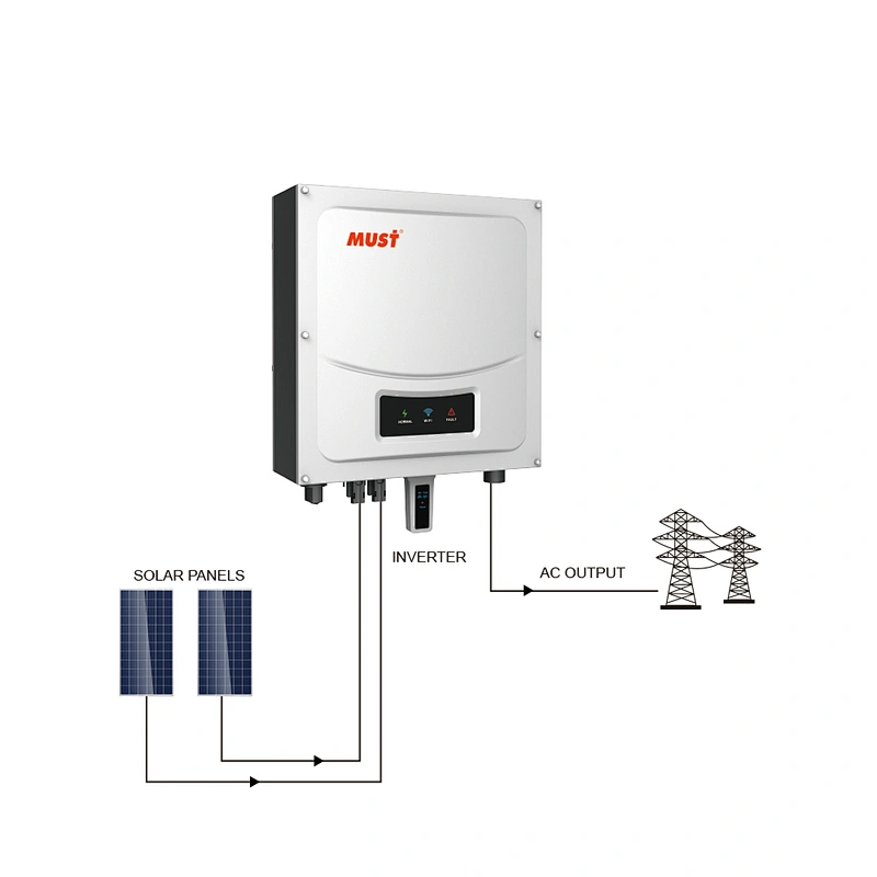 MUST pure sine wave inverters 220vac 5000W solar power on grid tie inverter