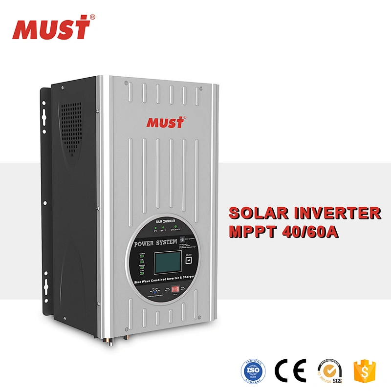 < MUST  SOLAR>Low frequency 1-6KW solar power inverters with Build-in Solar Controller 60A