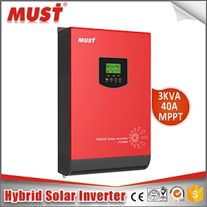 MUST Fresh New Hybrid Inverter 2KVA 3KVA 40A 60A MPPT 24V 48V MUST Solar Inverter