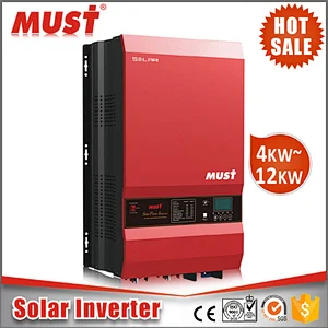 MUST NEW MUST Hybrid solar power inverter 8000w 48v 220v off grid solar inverter charger with 200A MPPT Solar Controlller