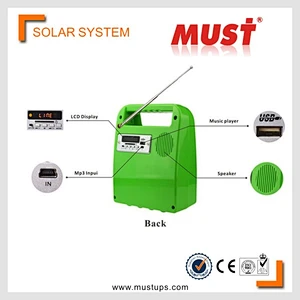 10W mini portable solar lighting system for home lighting, TV, computer