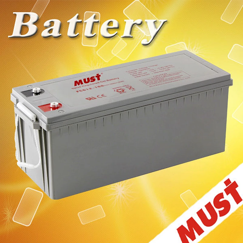 MUST POWER agm gel Solar farm and telecom system front terminal battery 100ah 12V