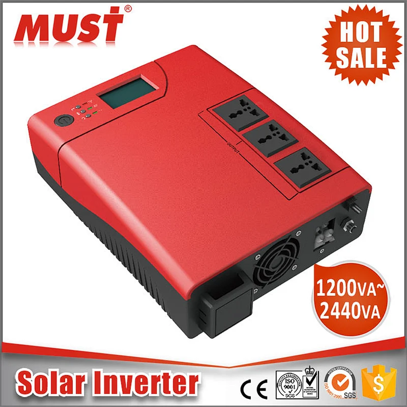 PV1100 PLUS 1.2KVA 2.4KVA Hybrid Solar Inverter DC to AC Solar Power Inverter 12V 24 V solar energy systems