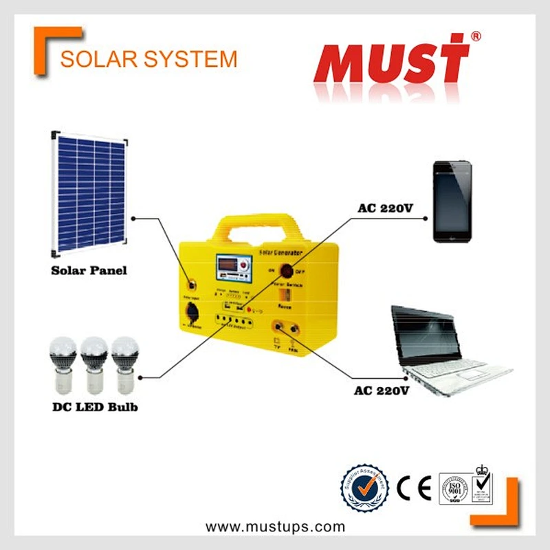 For remote area 10W solar power system With LED display for home lights 12V