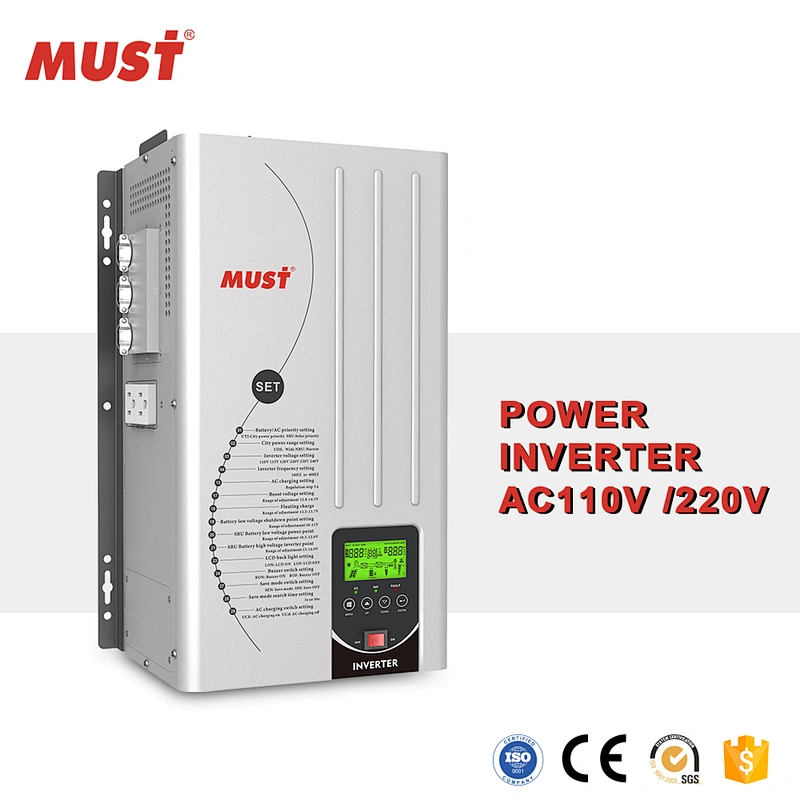 Low frequency solar off grid inverter with 100A/200A mppt charger with 145VDC PV input