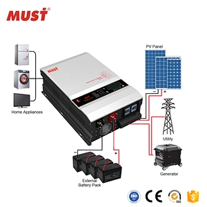 MUST Low frequency pure sine wave inverter 12KW 48V 200Amps MPPT