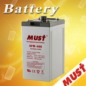 MUST GFM2-400 sealed lead acid 2v 400ah solar battery
